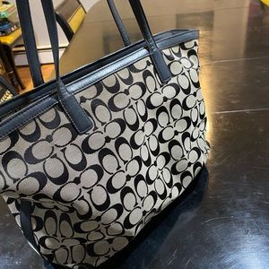 Coach Tan and black purse